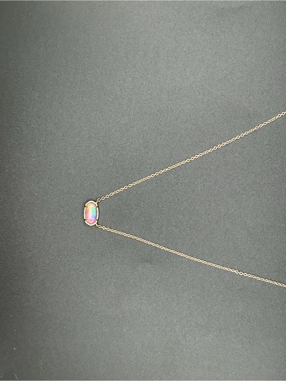 Kendra Scott Iridescent Pink Opal Pendant Necklace - Gold